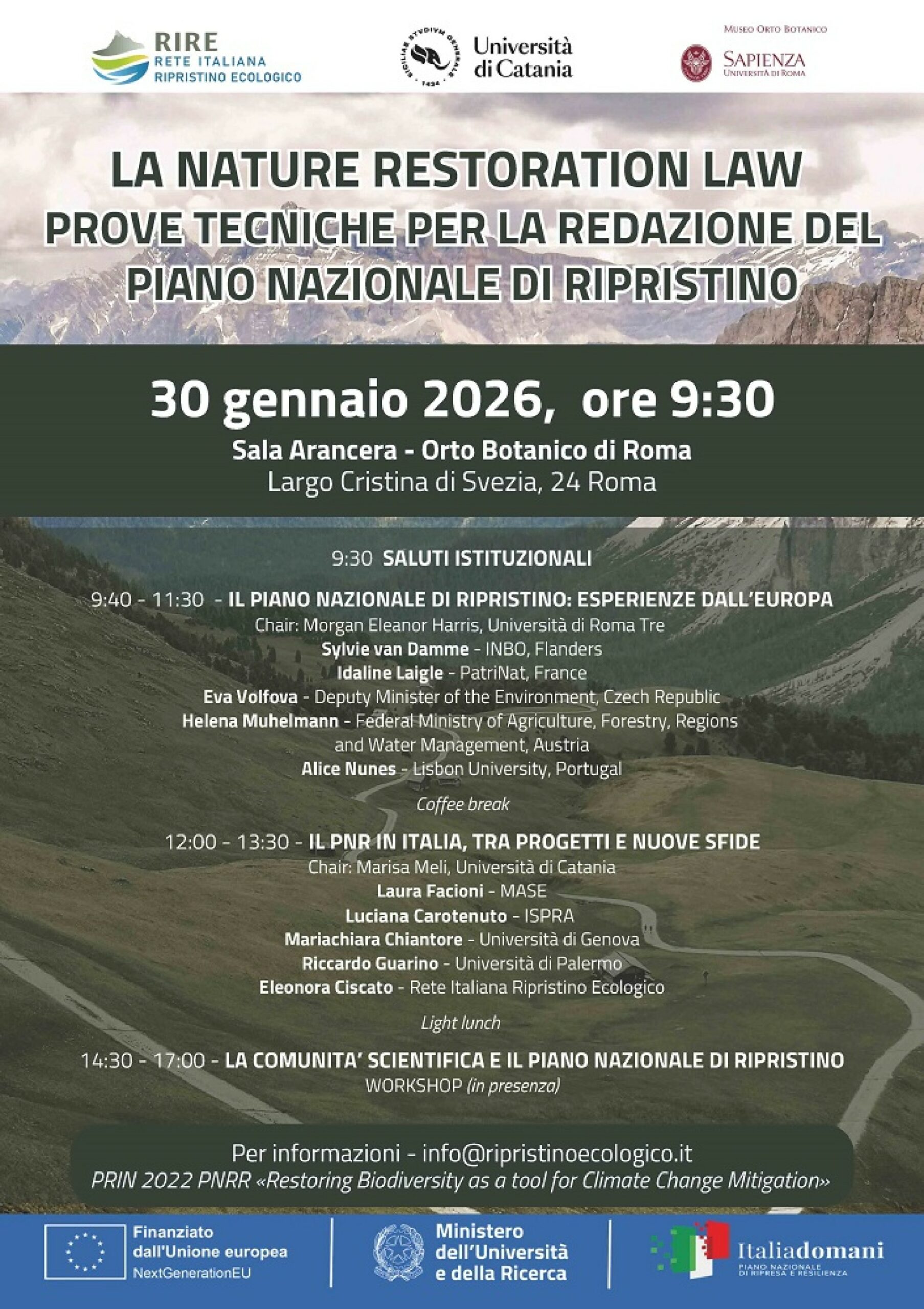 La Nature Restoration Law: prove tecniche per la redazione del Piano Nazionale di Ripristino